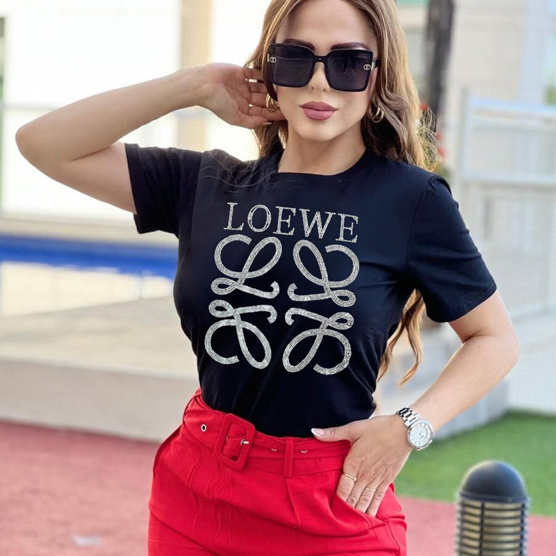 LW-Cotton Hot Drill Pattern Short Sleeve Top(DX3509)LW-Cotton Hot Drill Pattern Short Sleeve Top(DX3509)